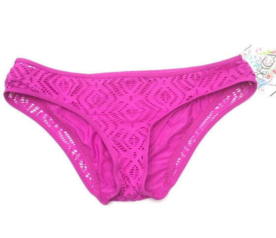 BECCA Womens Swimwear Geometric Shapes Pink Hipster Bikini Bottom Size L