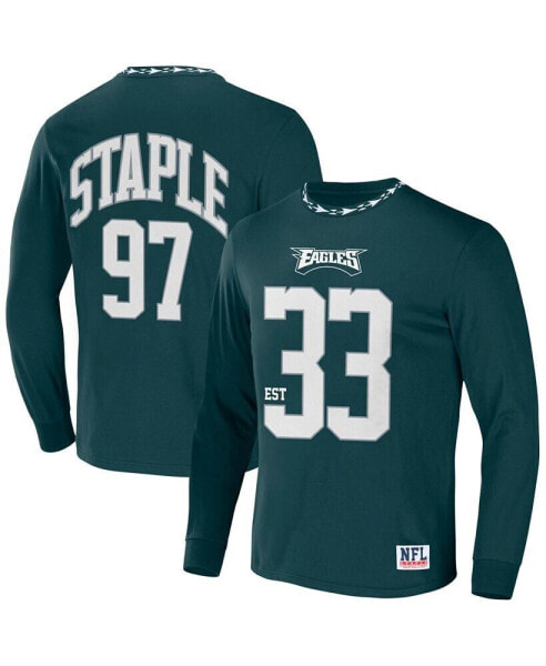 Men's NFL X Staple Green Philadelphia Eagles Core Long Sleeve Jersey Style T-shirt