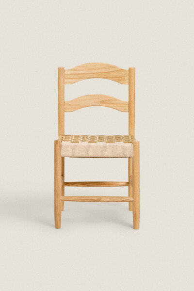 Children's woven ash wood chair