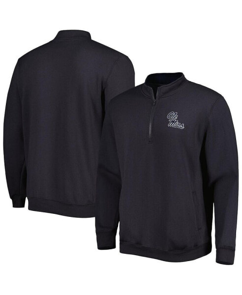 Men's Charcoal Ole Miss Rebels Tortugas Logo Quarter-Zip Jacket