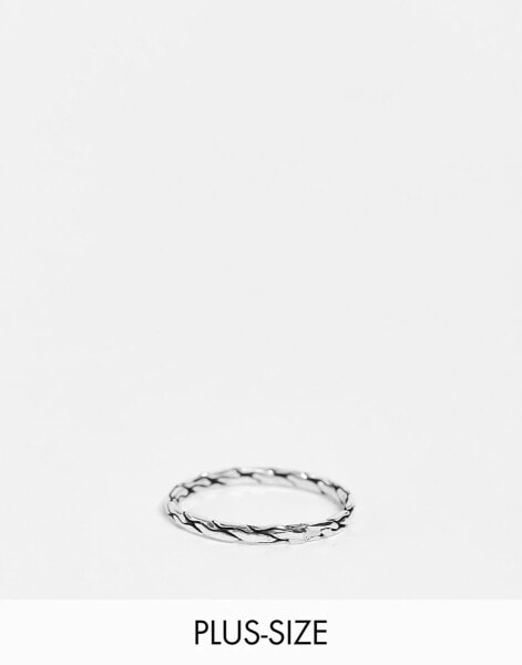 Kingsley Ryan Curve sterling silver plaited ring