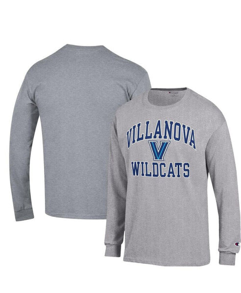 Men's Heather Gray Villanova Wildcats High Motor Long Sleeve T-shirt