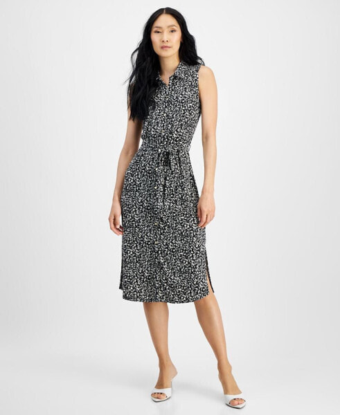 Women's Printed Tie-Waist Dress, Created for Macy's