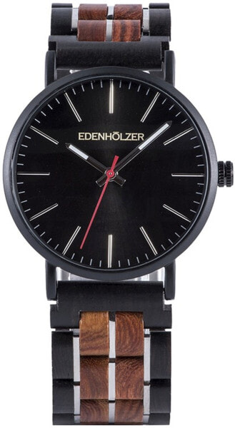 Edenhölzer Holzuhr Herren Armbanduhr Slimline Gozo ED099-001