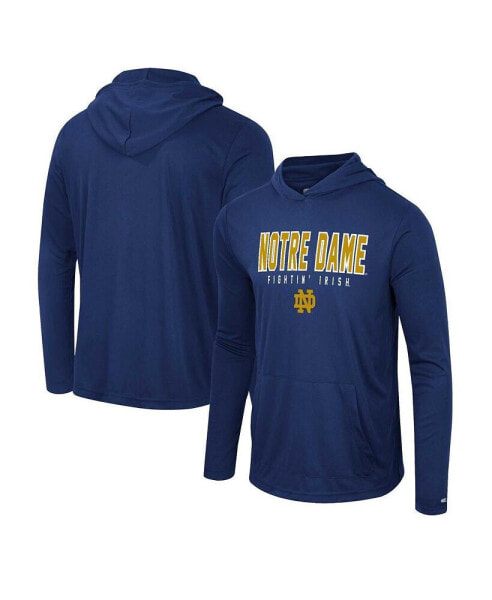 Men's Navy Notre Dame Fighting Irish Team Color Rival Hoodie Long Sleeve T-shirt