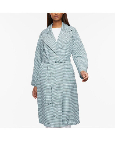Hounds tooth Rain Trench Coat