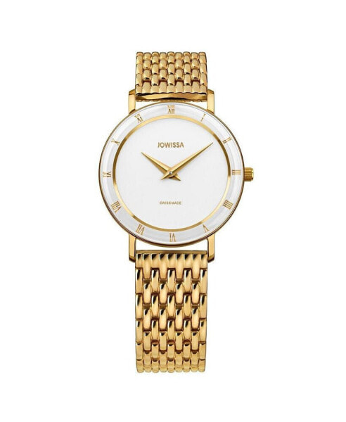 Roma Swiss Gold Plated Ladies 30mm Watch - White Dial