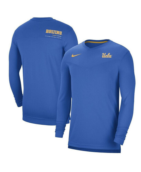 Men's Blue UCLA Bruins Coach Performance Long Sleeve V-Neck T-shirt