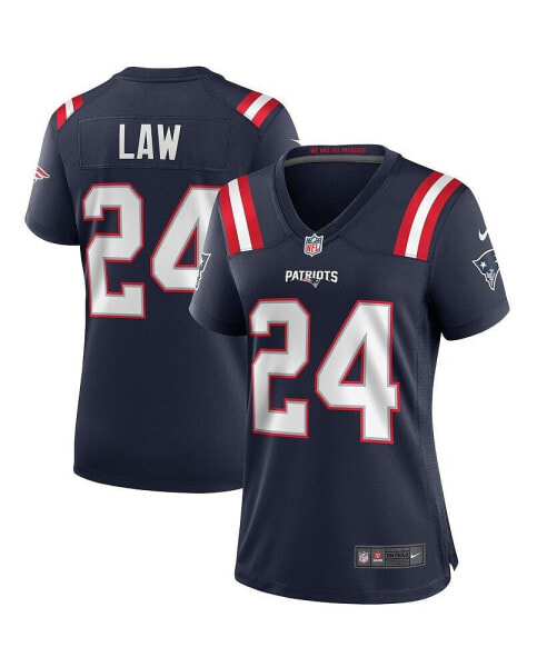Women's Ty Law Navy New England Patriots Game Retired Player Jersey