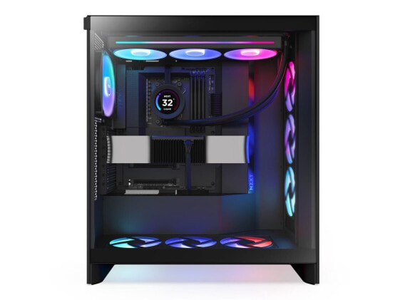 NZXT H7 Flow RGB (2024) Mid-Tower Case - All Black-CM-H72FB-R1