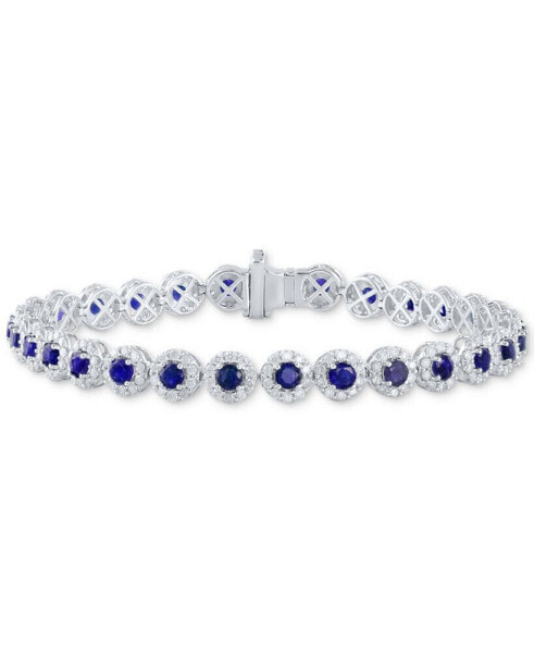 Браслет Macy's Sapphire Diamonds 14k White Gold.