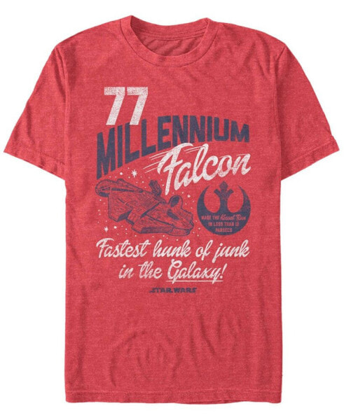 Men's Star Wars Millennium Falcon Fly Retro Short Sleeve T-shirt