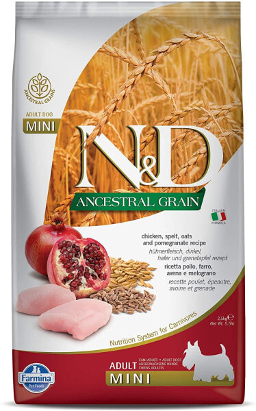 Farmina N&D Adult Mini Chicken and Pomegranate Dry Food Please Select 2.5 kg
