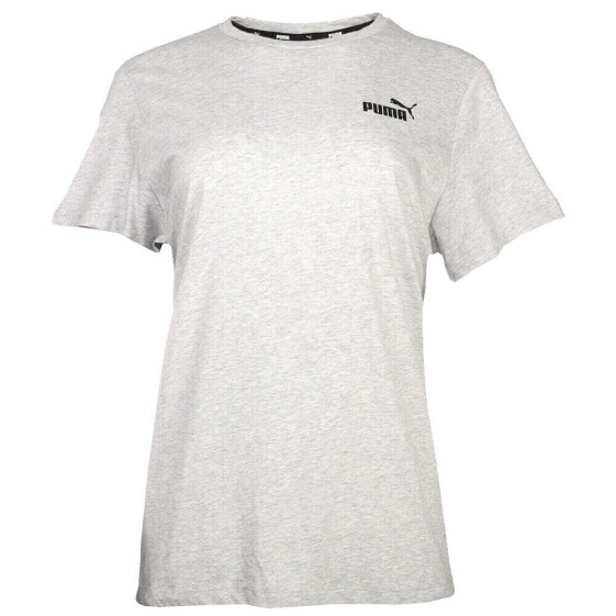 Футболка на каждый день PUMA Essential Small Logo Crew Neck Short Sleeve Топ серого цвета для женщин