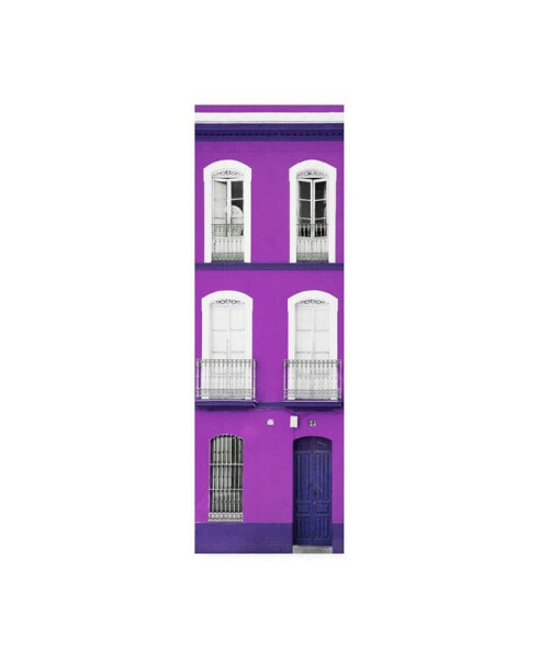 Philippe Hugonnard Made in Spain 2 Purple Facade of Traditional Spanish Building Canvas Art - 36.5" x 48"