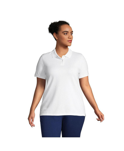 Plus Size Mesh Cotton Short Sleeve Polo Shirt
