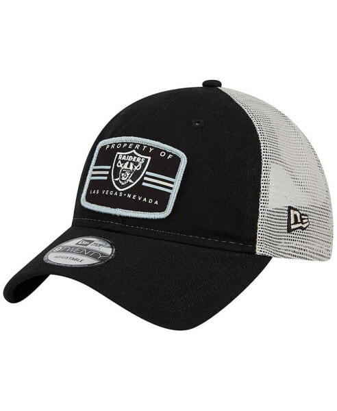 Бейсболка мужская New Era Las Vegas Raiders черная Trucker 9TWENTY Snapback