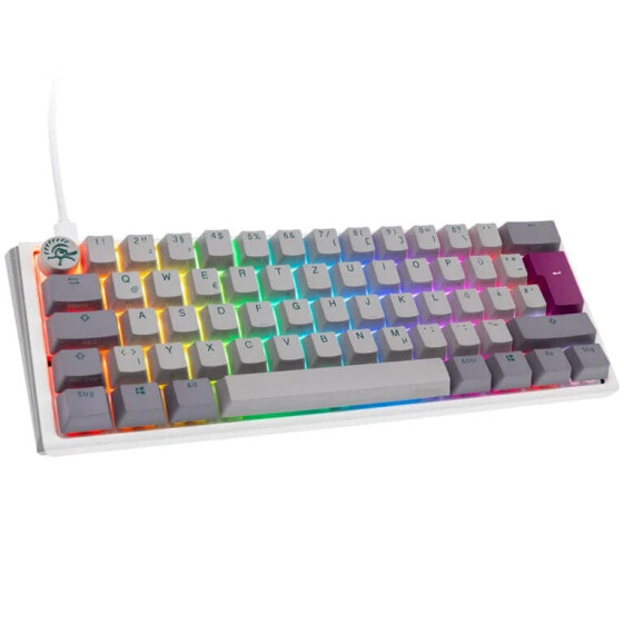 Ducky One 3 Mist Grey Mini Gaming Tastatur, RGB LED - MX-Brown