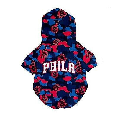 NBA Philadelphia 76ers Pets Camouflage Hooded Sweatshirt - XL