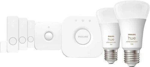 Philips Hue Secure Starter Pack E27 White Ambiance 2-pack + Sensors