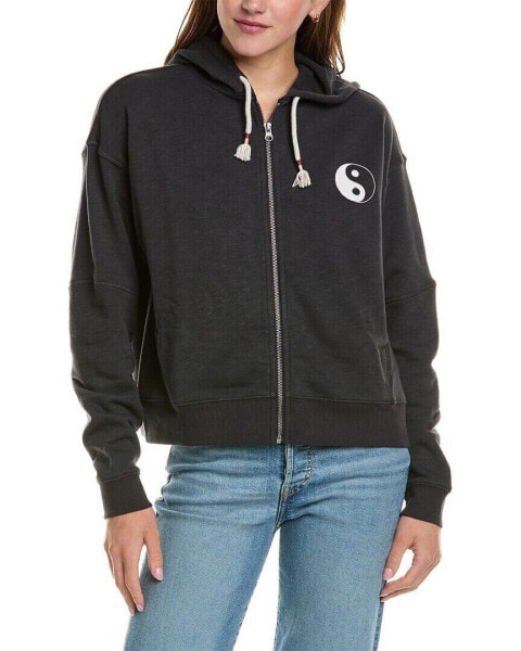 Spiritual Gangster Yin Yang Slub Terry Hana Zip Hoodie Women's