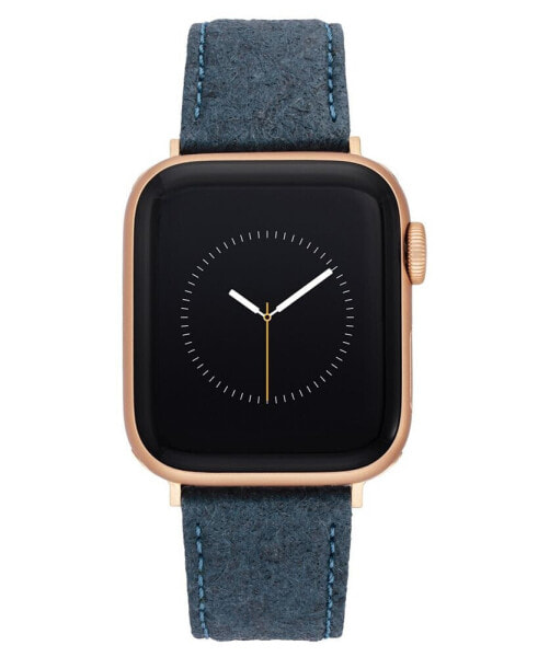 Ремешок для часов Anne Klein женский синий с ананасами из кожи, совместимый с Apple Watch 38/40/41мм.