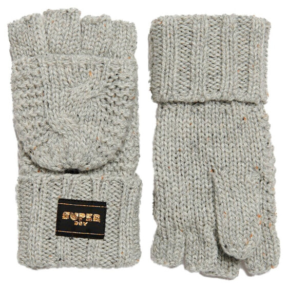 Перчатки Superdry Cable Knit в Ледяно-серой пестрине