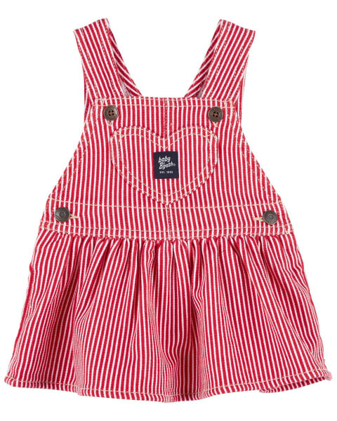 Baby Hickory Stripe Twill Jumper Dress 9M