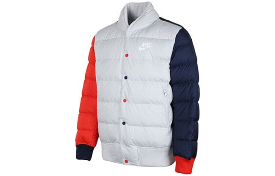 Nike 保暖运动羽绒服外套 冬季 男款 红白蓝 / Пуховик Nike Down_Jacket 928820-043