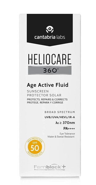 Heliocare 360 Age Active Fluid SPF50 Антивозрастной солнцезащитный флюид для лица с гиалуроновой кислотой
