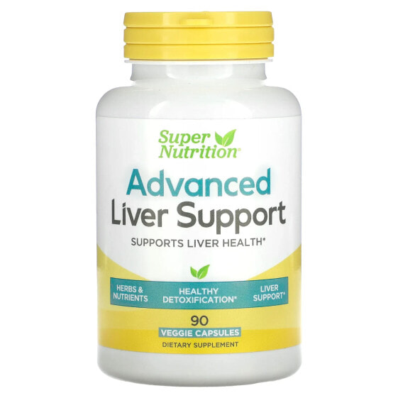 Витамины для здоровья печени Super Nutrition Advanced Liver Support, 90 капсул