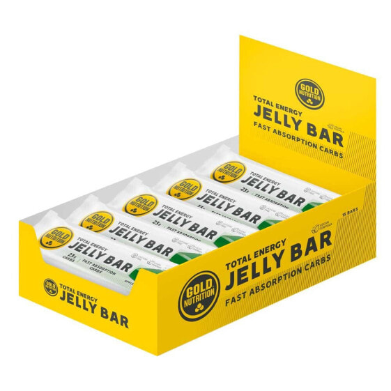 GOLD NUTRITION Energy Jelly Bars Box 30g 15 Units Apple