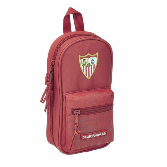 Пенал-рюкзак Sevilla Fútbol Club SAF411956747 Красный 12 x 23 x 5 cm (33 Предметы) для детей