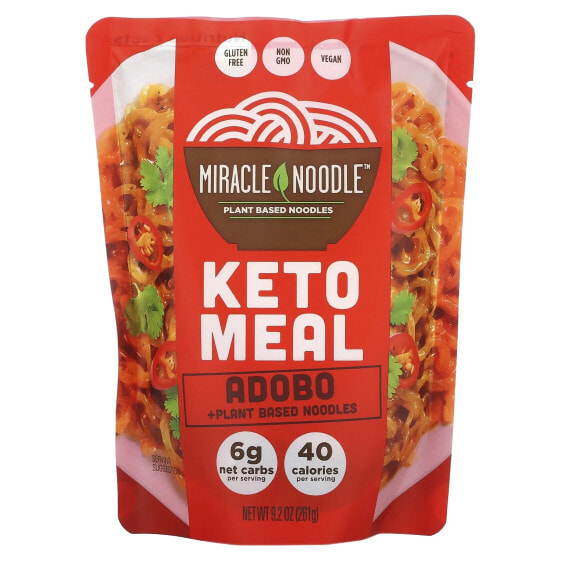 Miracle Noodle, Keto Meal, адобо и лапша на растительной основе, 261 г (9,2 унции)