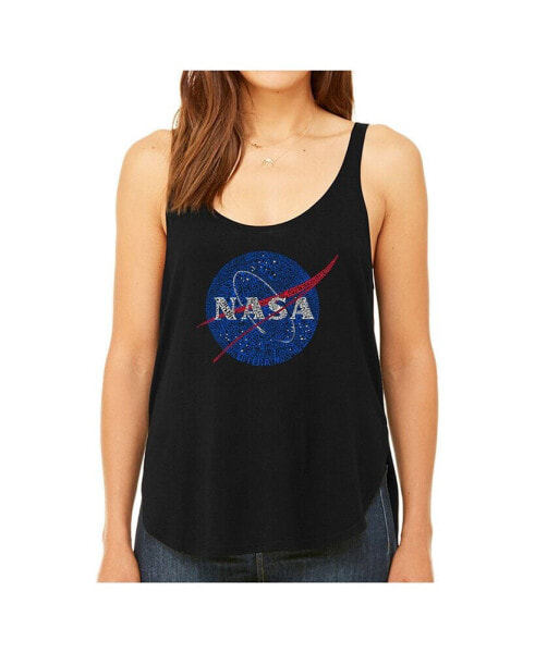 Women's Premium Word Art Flowy Tank Top- Nasa's Most Notable Missions