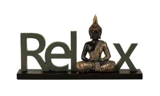 Schriftzug Relax mit Buddha