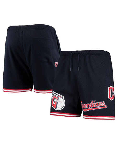 Men's Navy Cleveland Guardians Logo Mesh Shorts