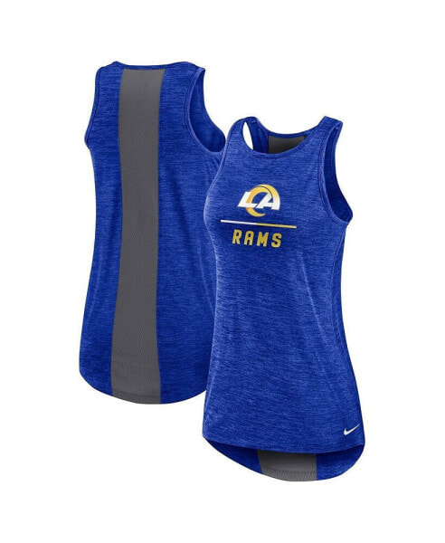 Women's Royal Los Angeles Rams High Neck Performance Tank Top