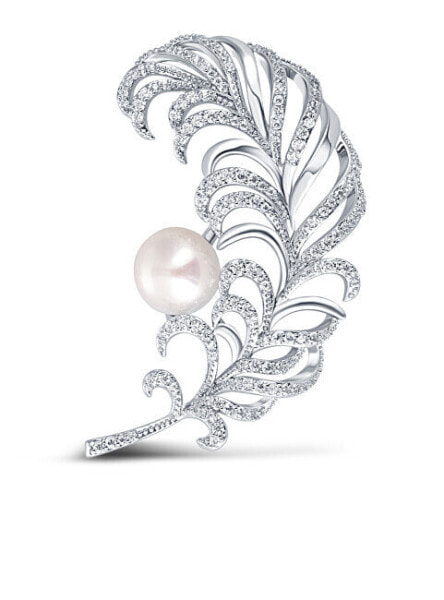 Брошь JwL Luxury Pearls Feather JL0699