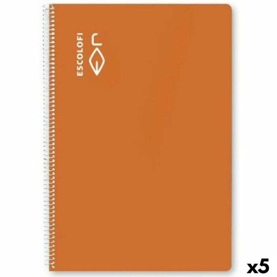 ноутбук ESCOLOFI Оранжевый Din A4 50 Листья (5 штук)