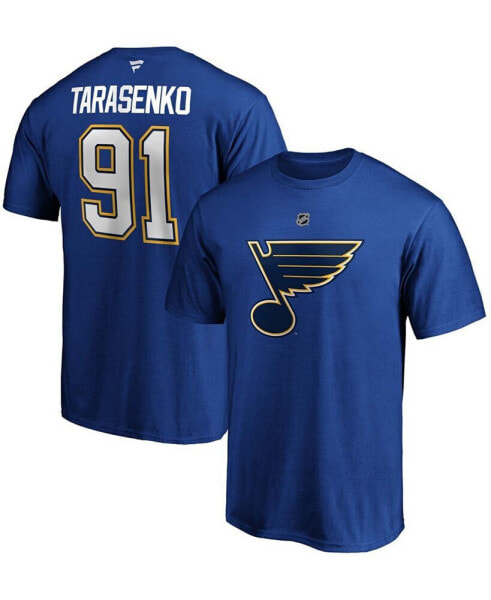 Men's Vladimir Tarasenko Blue St. Louis Blues Team Authentic Stack Name and Number T-shirt