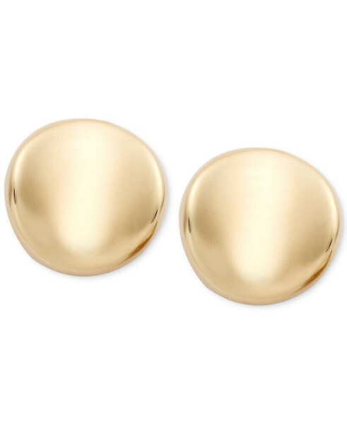 Disc Stud Earrings in 14k Gold