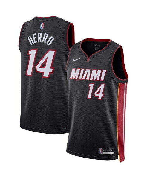 Футболка Nike мужская и женская Tyler Herro черная Miami Heat Swingman Jersey - Icon Edition