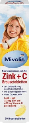 Zink + C Brausetabletten 20 St., 82 g