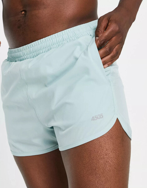 ASOS 4505 swim shorts with curve hem in blue