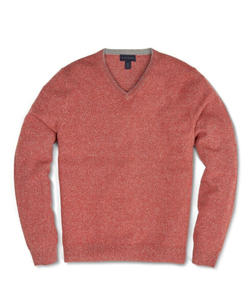 Men's Marled Cashmere Vee Sweater