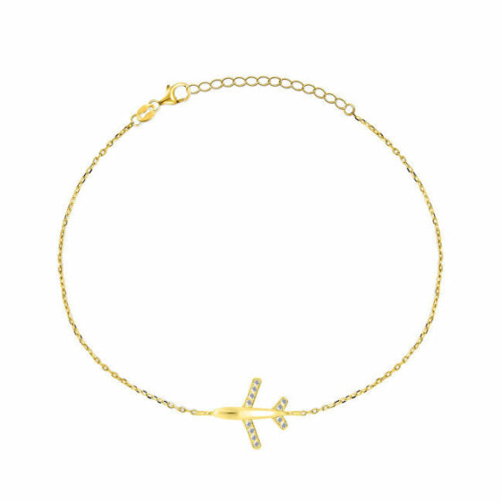 Stylish gold-plated bracelet Airplane BRC65Y