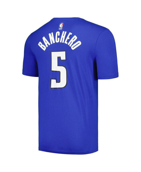 Men's Paolo Banchero Blue Orlando Magic 2022/23 Statement Edition Name and Number T-shirt