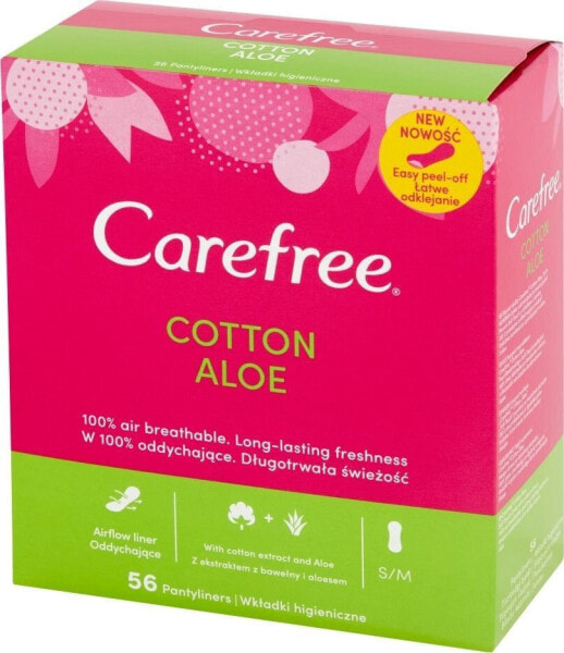 Carefree Carefree Cotton Aloe Wkładki higieniczne 1op.-56szt