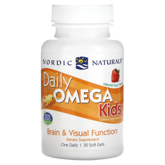 Витамин D для детей Nordic Naturals Daily Omega Kids, Натуральные фрукты, 30 мягких желатинок